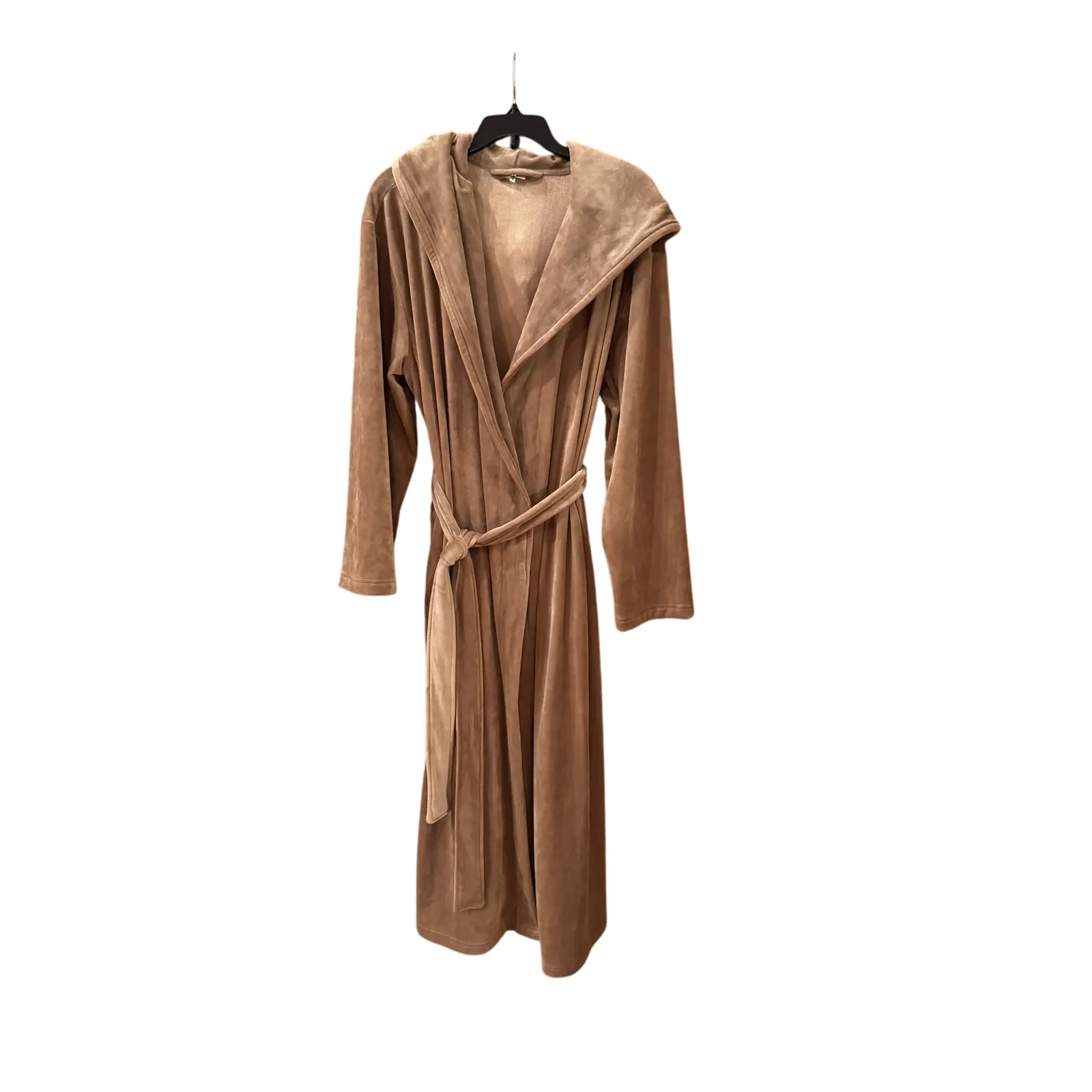 Nordstrom Velour Hooded Robe - Brown Brownie - Size Large - Image 3