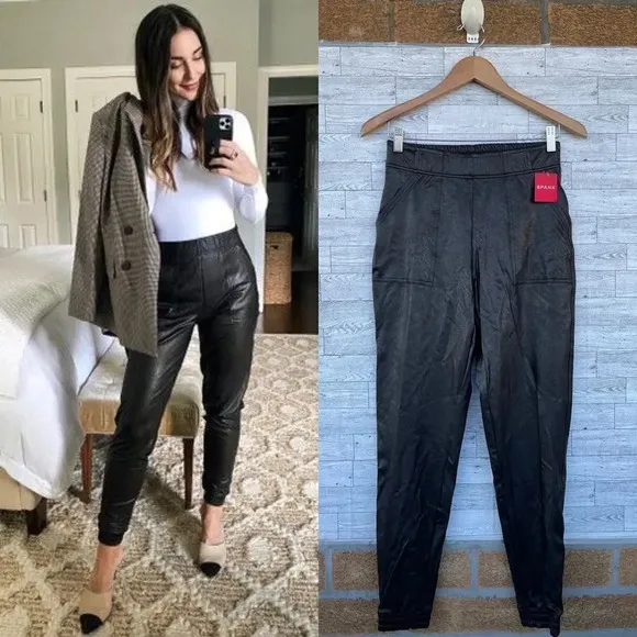 Spanx Leather Like Joggers size XS - Image 2