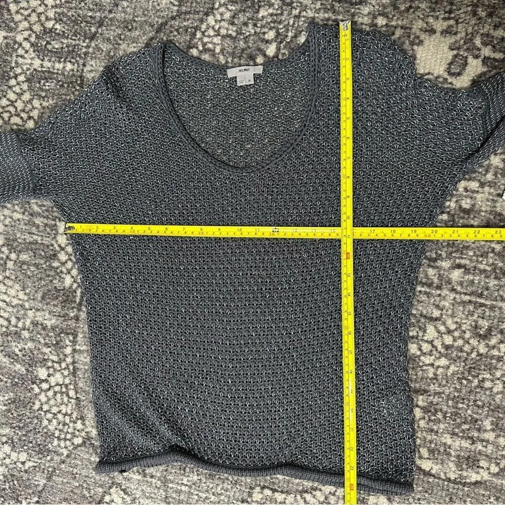Helmut Lang Women’s Size P S Gray White Marled Loose Knit Pullover Sweater - Image 8