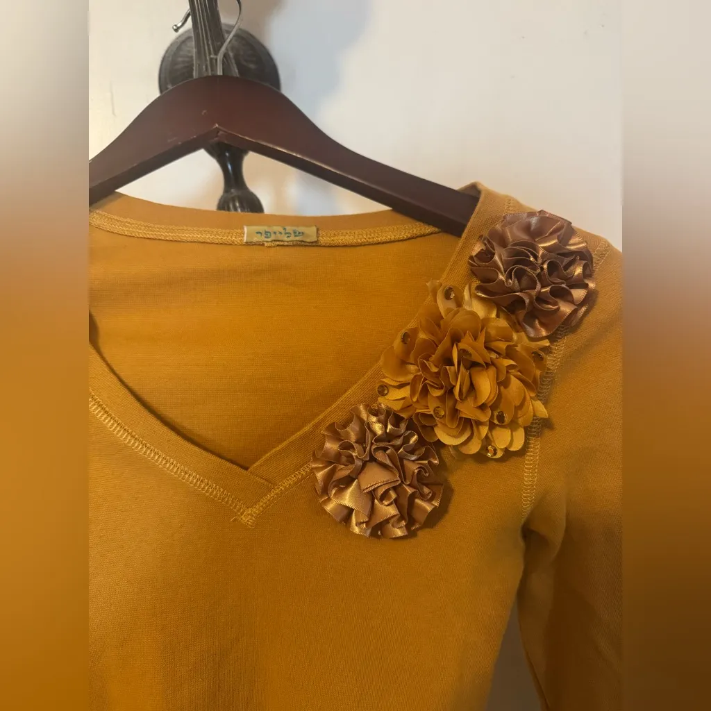 Ingrid & Isabel Tan Embellished Blouse - Image 2