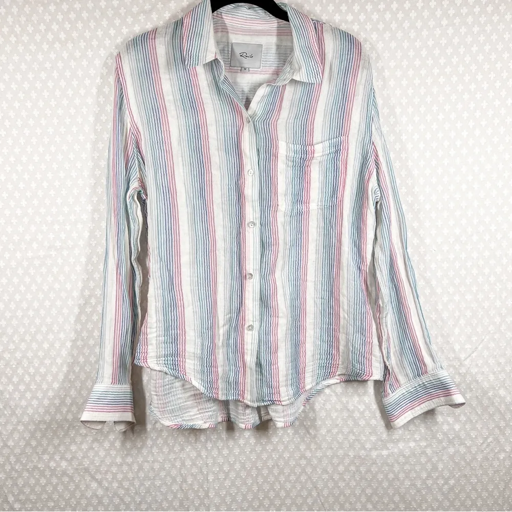 Rails Ellis Stripe Button Down‎ Cotton Top - Image 2