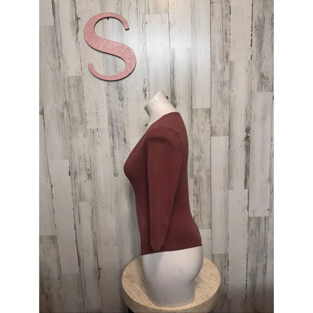 Rust Brown Deep V - Image 2