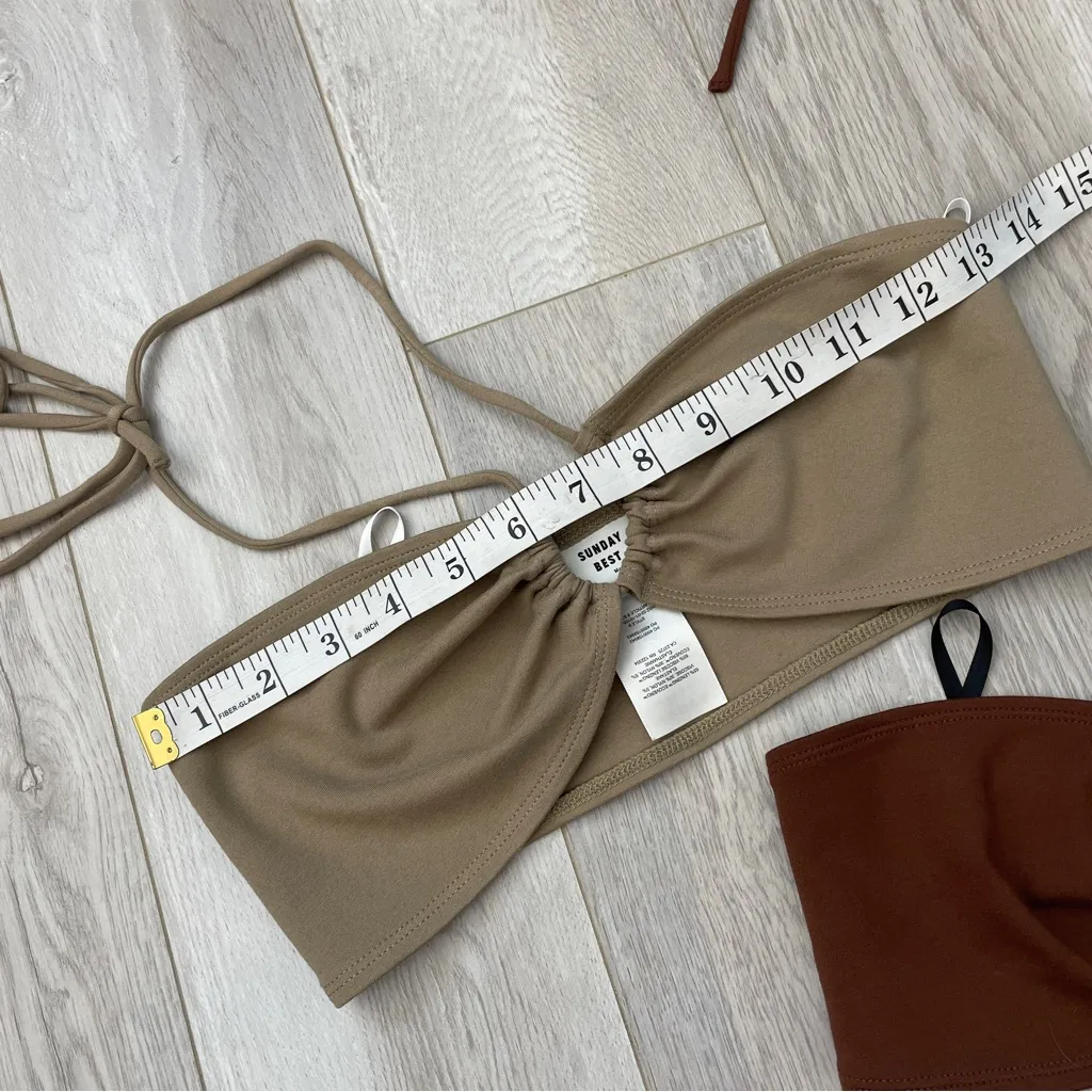 Sunday Best Tops cora crop cutout halter womens Brown (xsmall) party festival Size XS - Image 4