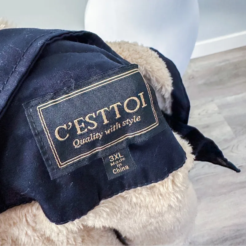 C-Esttoi Navy Fuzzy Lined Jacket - Size 3XL - Image 3