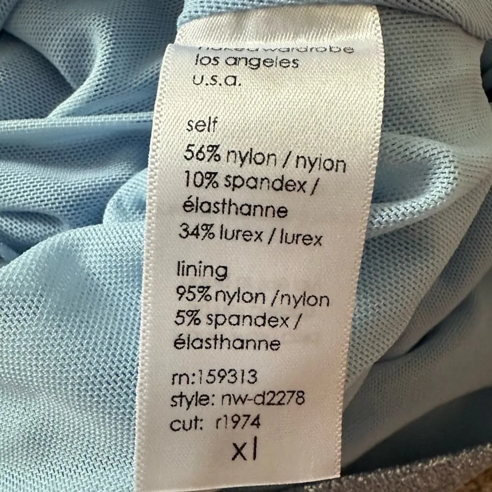 Naked Wardrobe Blue Cowl Neck Halter Dress NEW - Image 5