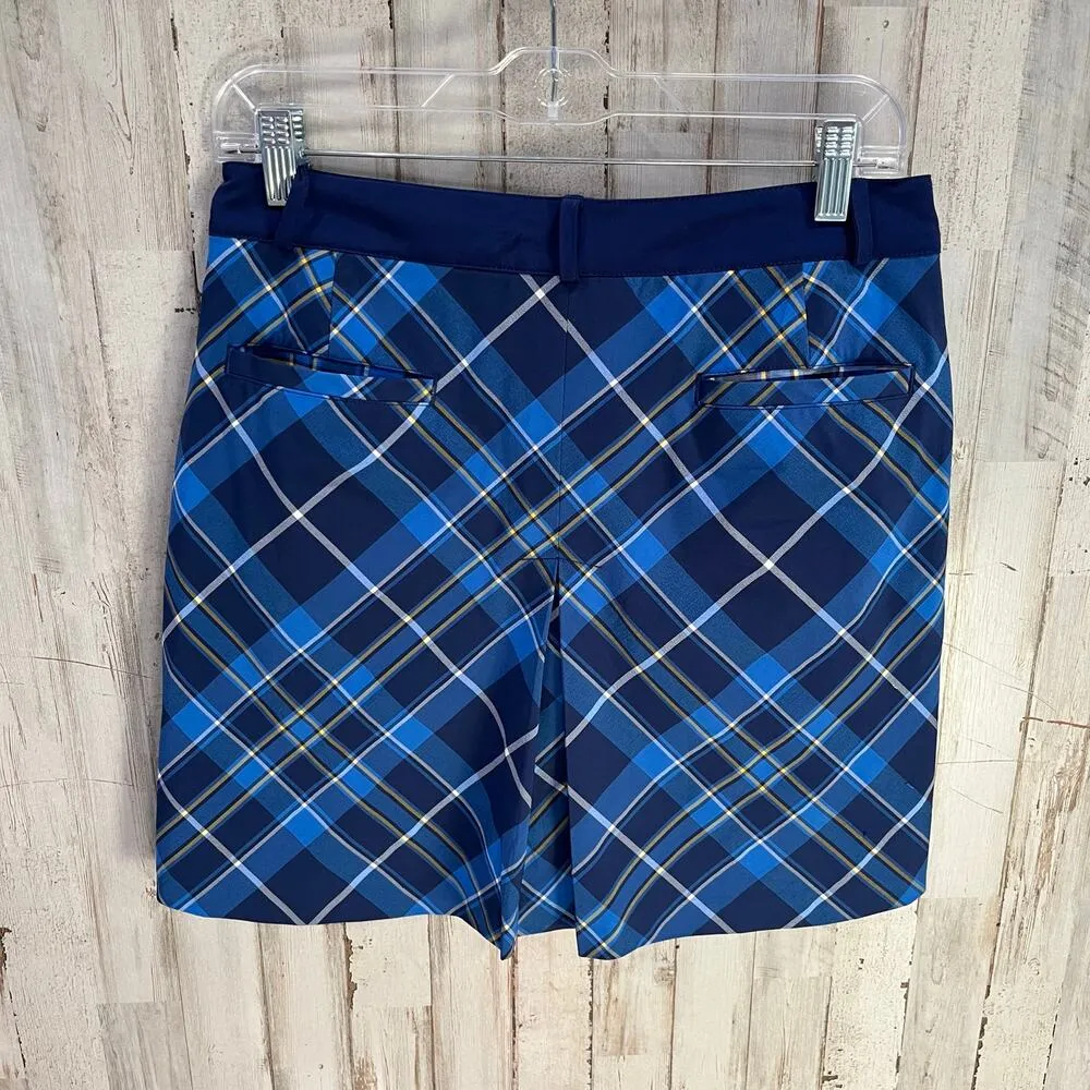 Lady Hagen Womens size 4 navy Plaid Golf Tennis Skort Pockets hydro dri - Image 5