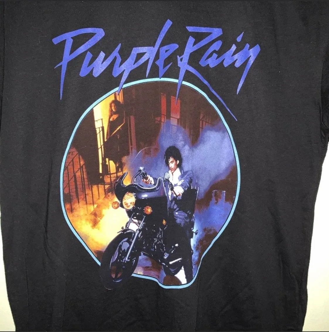 Purple Rain Graphic Tee Black Size M - Image 3