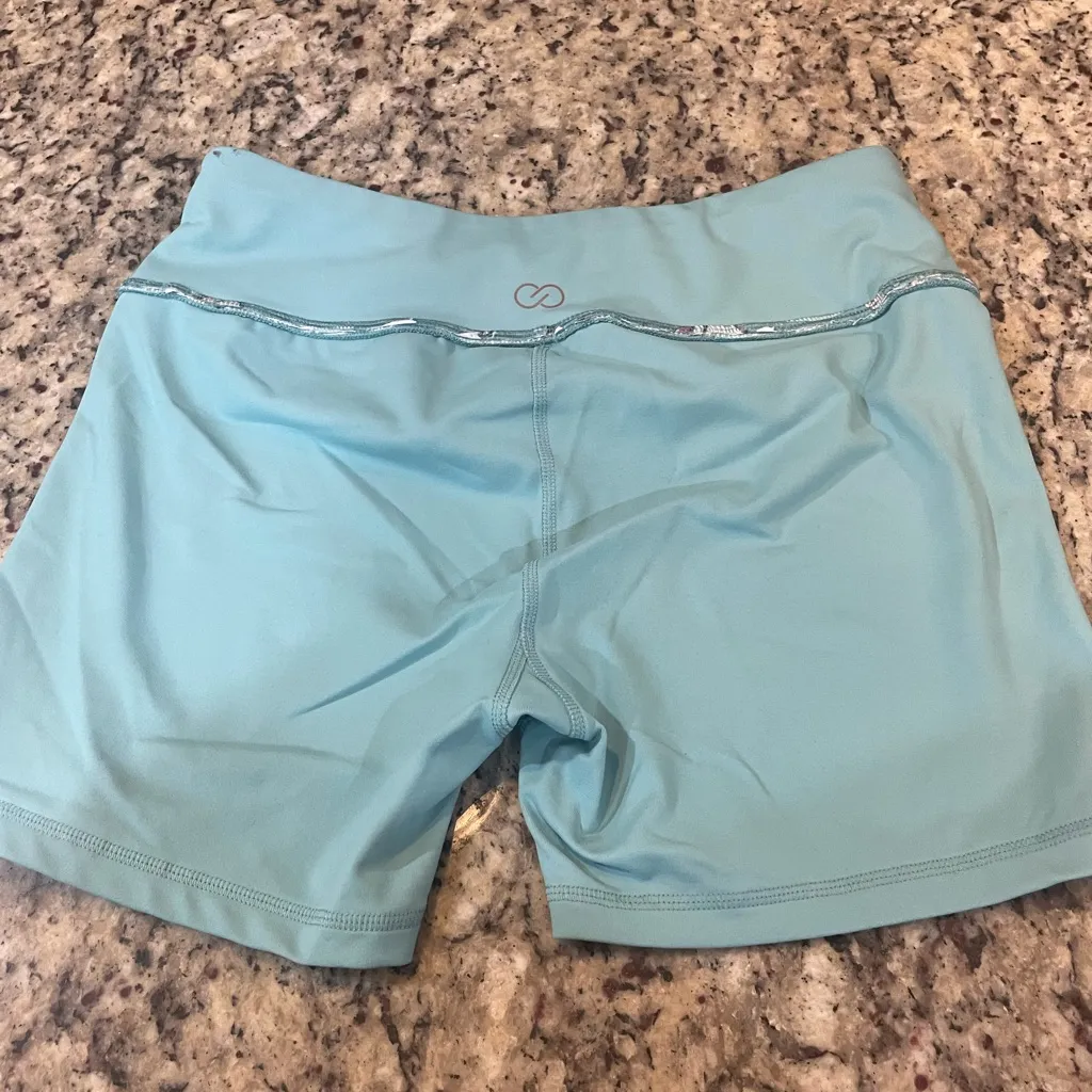 CALIA by Carrie Underwood Aqua Athletic Shorts Blue - Image 4