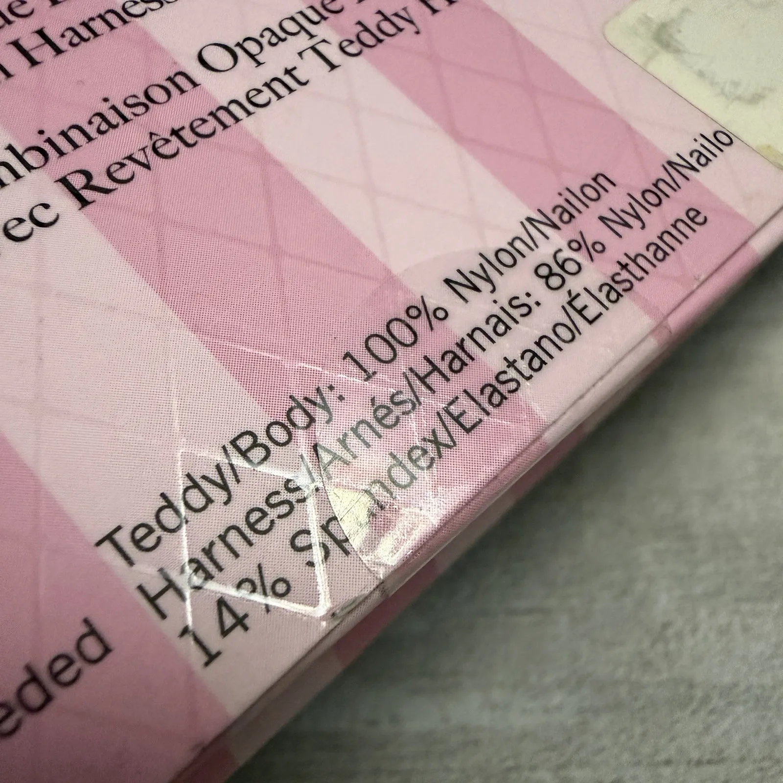 2 Piece Opaque Long Sleeve Bodystockings w/ Harness Teddy Overlay, Model 89151 - Image 9