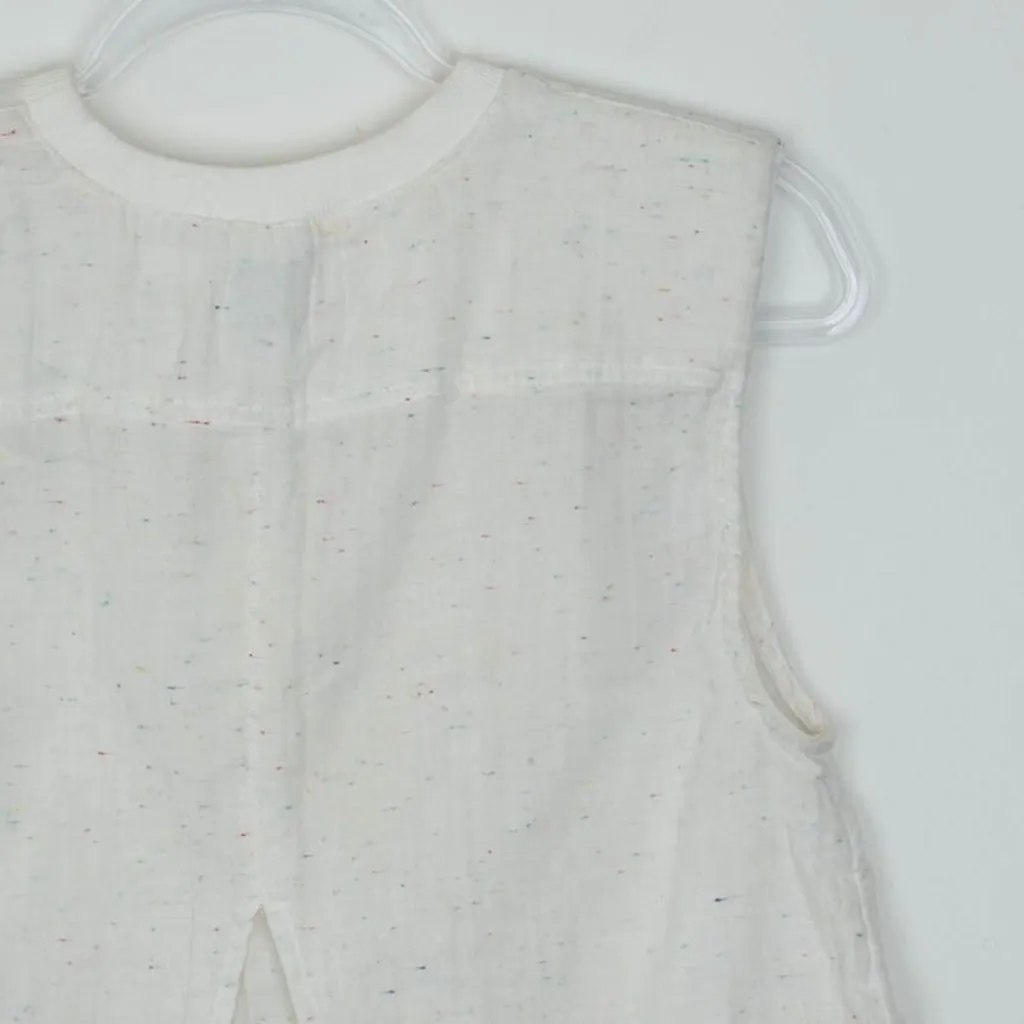 Urban Outfitters BDG Womens Sleeveless Speckled Crop Tank Top Size S White‎ Slit - Image 7