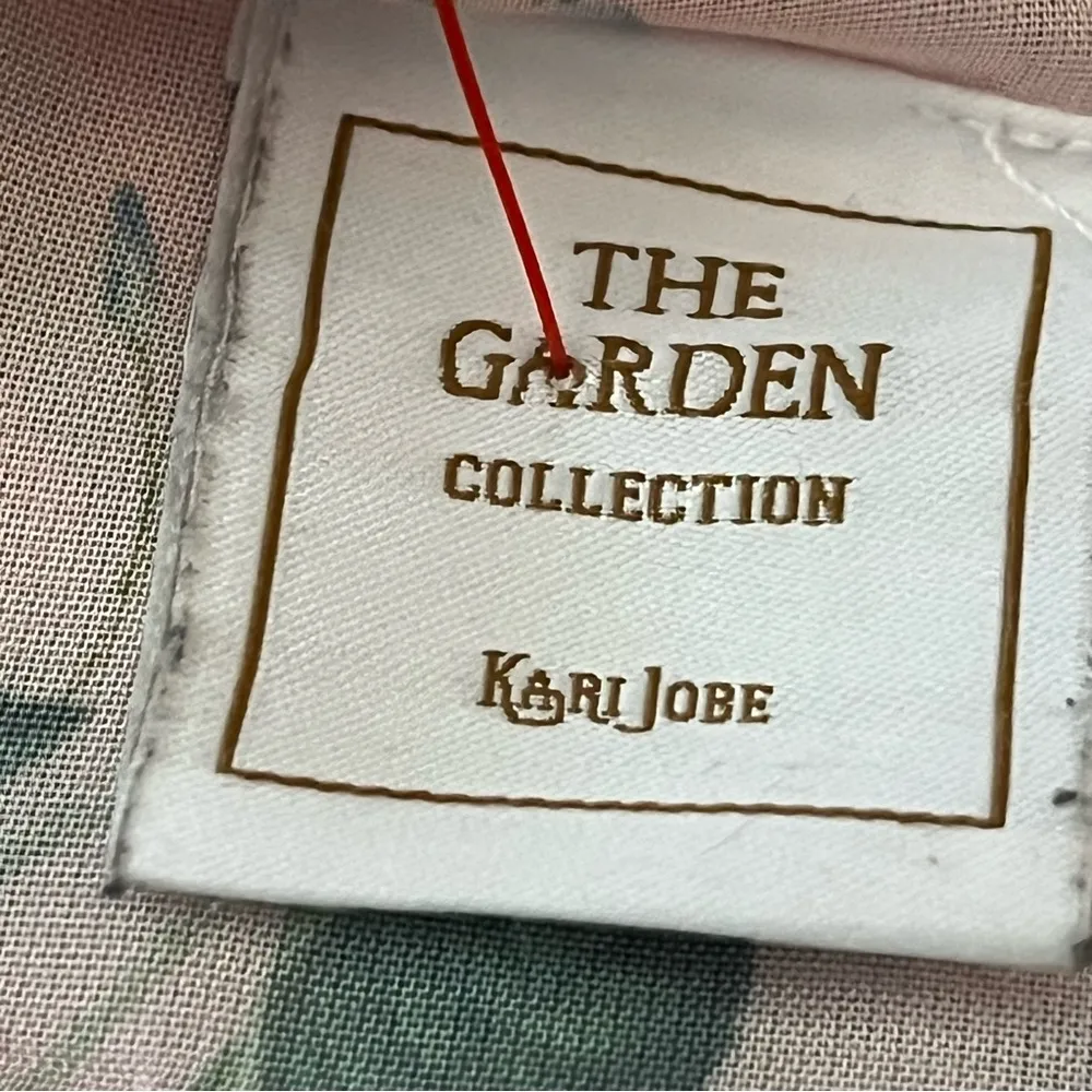 Kari Jobe Garden Collection Floral Duster Lace Trim Open Front Pink Combo OS Size undefined - Image 4