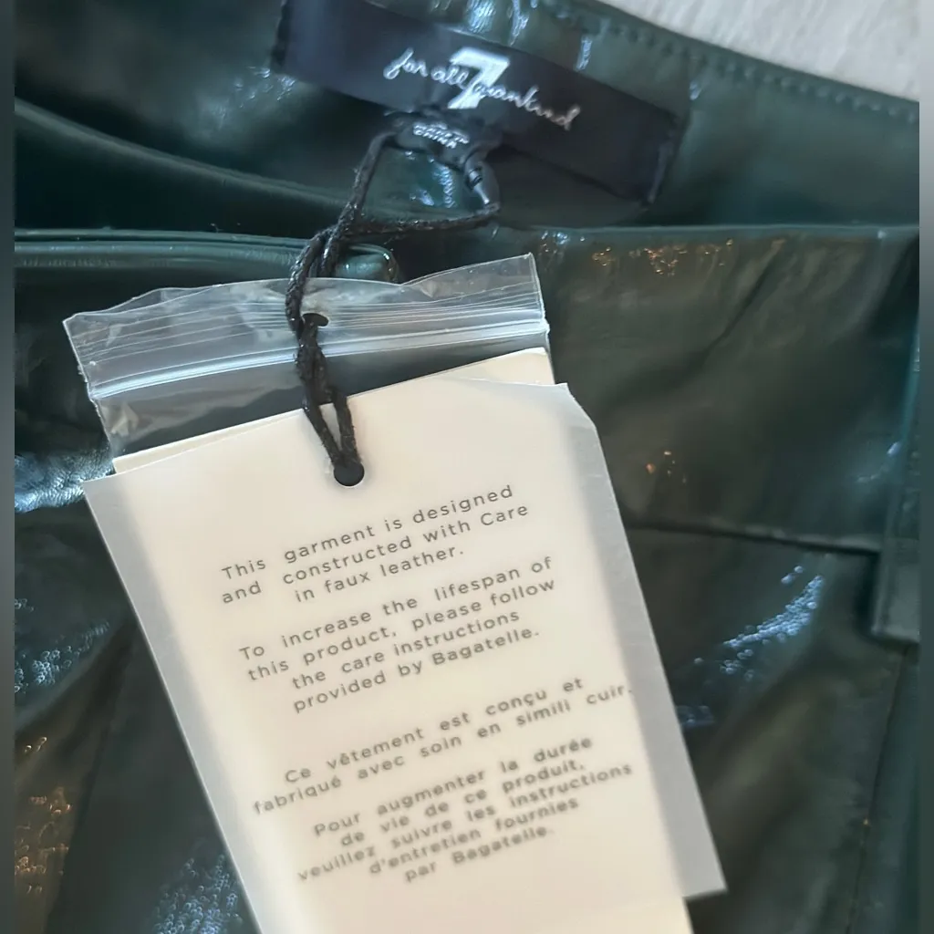 7 For All Mankind Faux Leather Pants - Image 4
