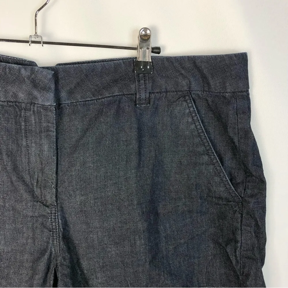 Ann Taylor LOFT The Riviera Dark Blue Wash Denim Shorts 14 - Image 4