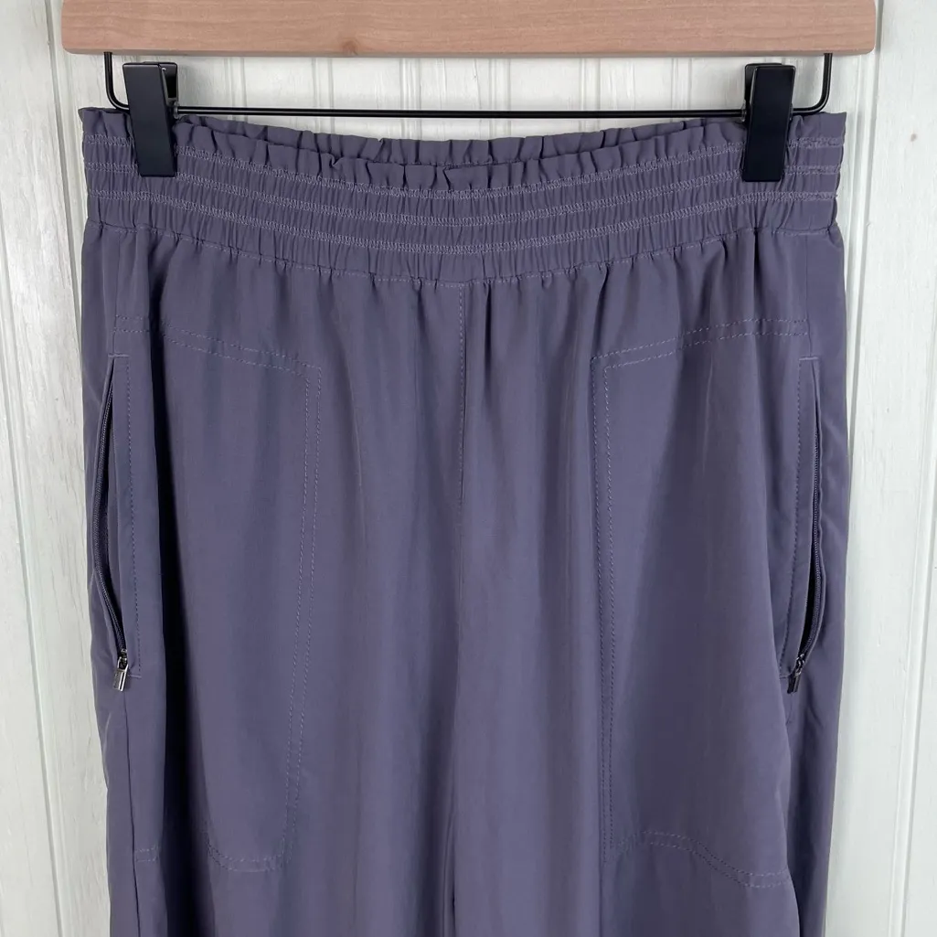 Athleta Savannah Jogger in Purple Women's Size 6 Paperbag Waist Sleek Athleisure - Image 4