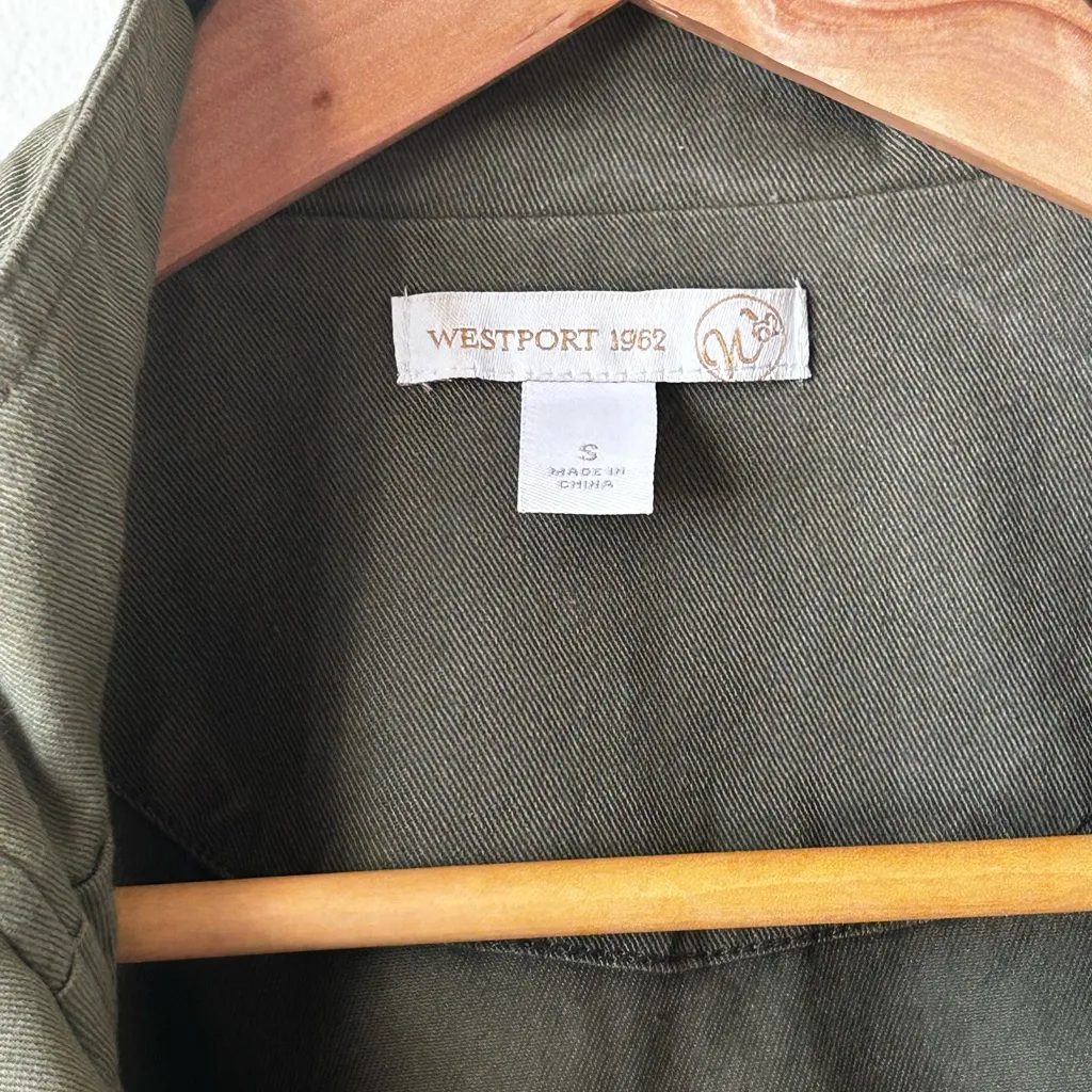 Westport 1962 Olive Green Embroidered Utility Field Military Jacket Small - Image 9