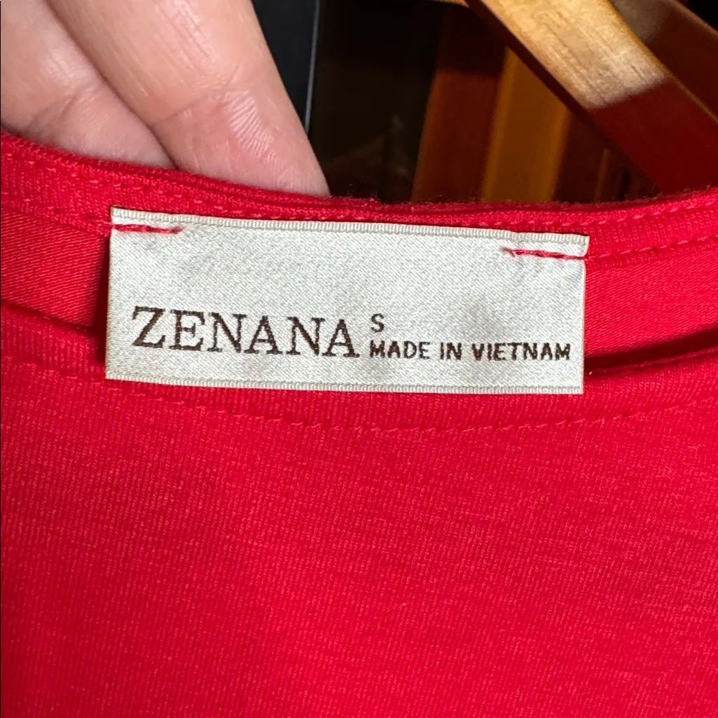 NWT Zenana Short Sleeve Flared T-Shirt Midi Dress with Side Pockets Size Small - Image 3