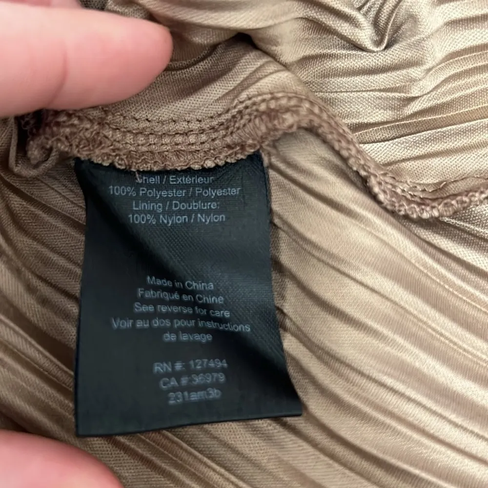 Heartloom January Asymmetric Silky Babydoll Top in Cafe Brown Size Large - Image 12