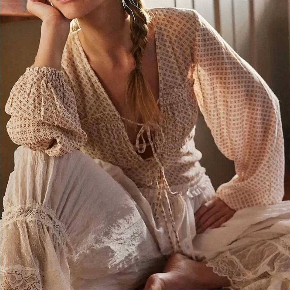 Free People Sunny Meadows Bodysuit Size Small - Image 2