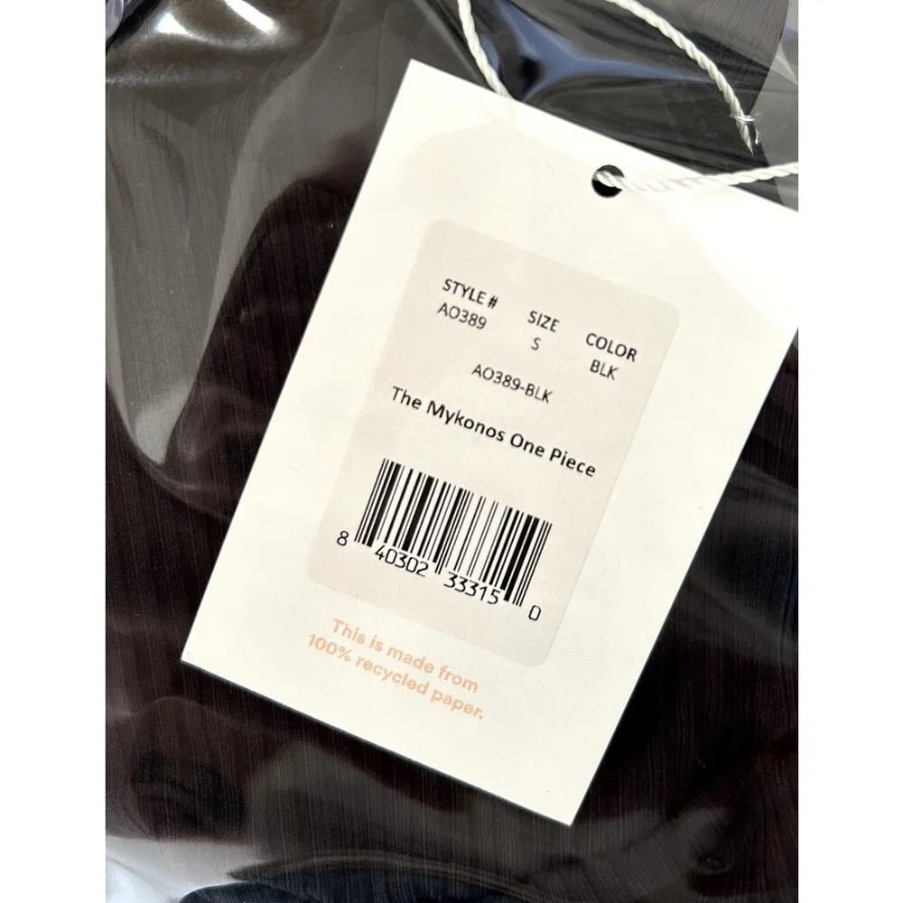 Andie Swim The Mykonos Ribbed One Piece in Black Small NWT - Image 6