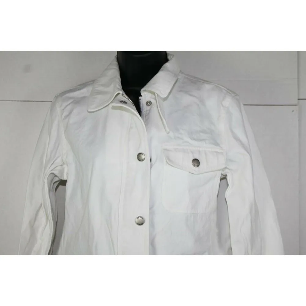 chaps ralph lauren white jean jacket size S - Image 2