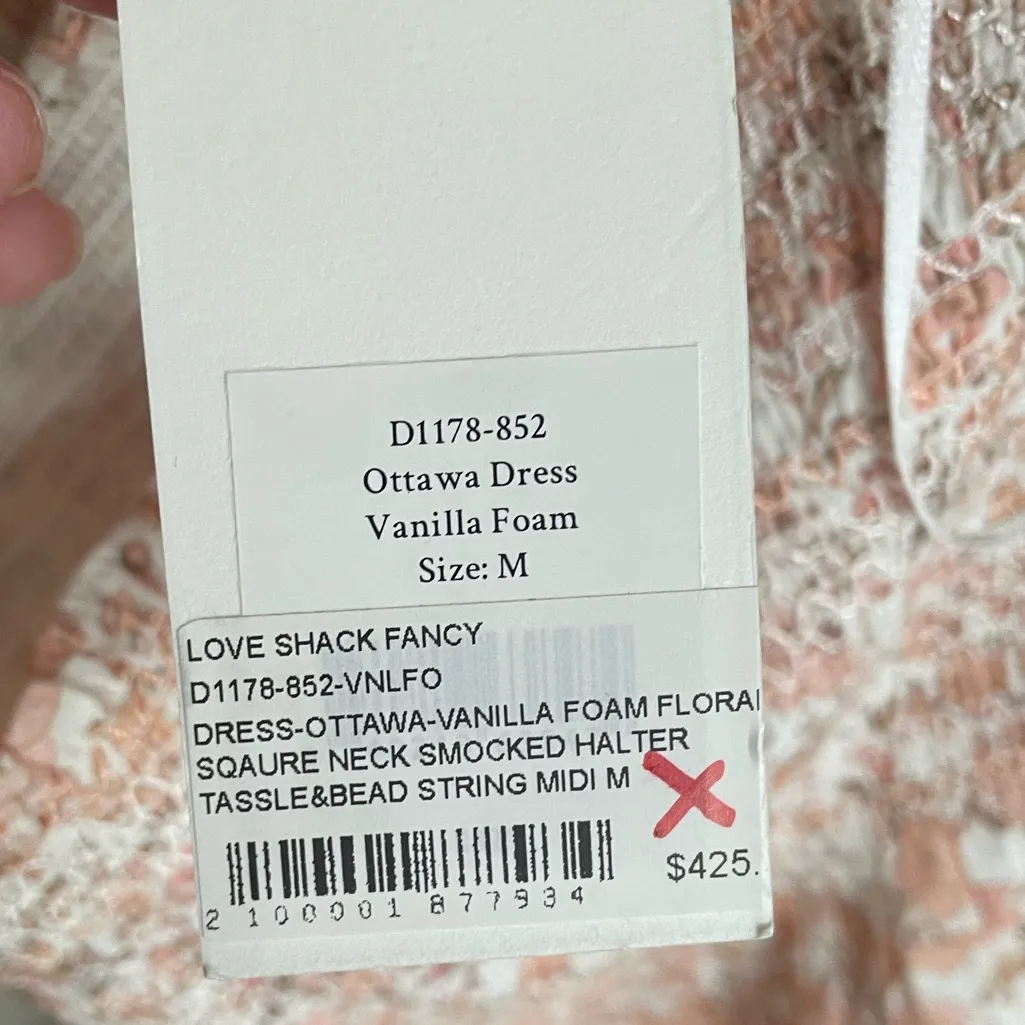 LoveShackFancy Ottawa Vanilla Floral Midi Dress - Image 8