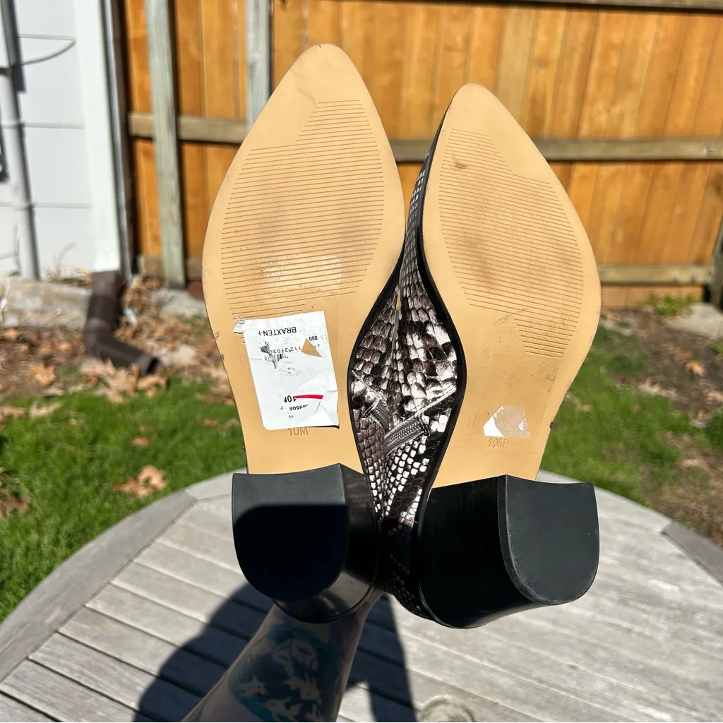 14th & Union Braxten Snake Embossed Block Heel Bootie size 10‎ - Image 9