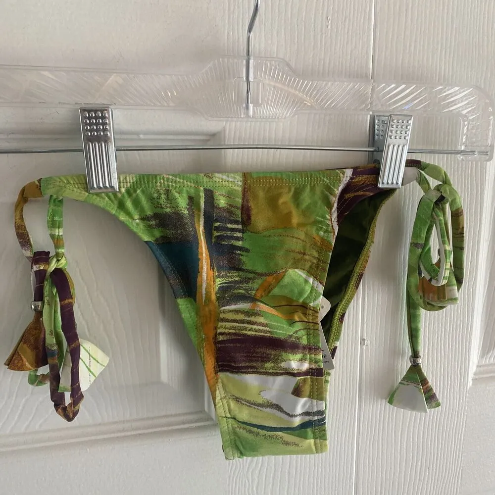 Liquido STA Brazil‎ Women's Swim Bottoms Tie sides XL NEW Green Beach Swim - Image 3
