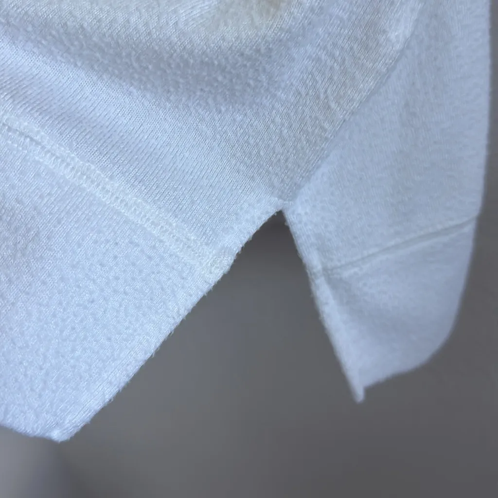 Lucky Brand Round Neck Sweater Textured White Long Sleeve Pullover Top 7WC7008 S - Image 5