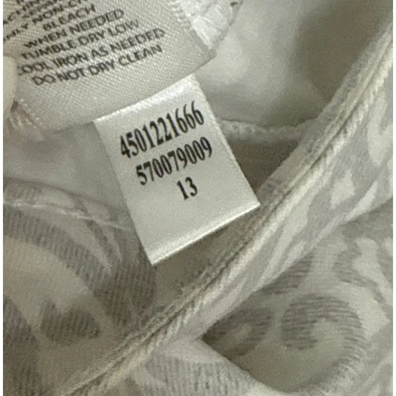 WHBM White House Black Market Jeans Silver Paisley Straight Ankle Pants Size 0R - Image 5