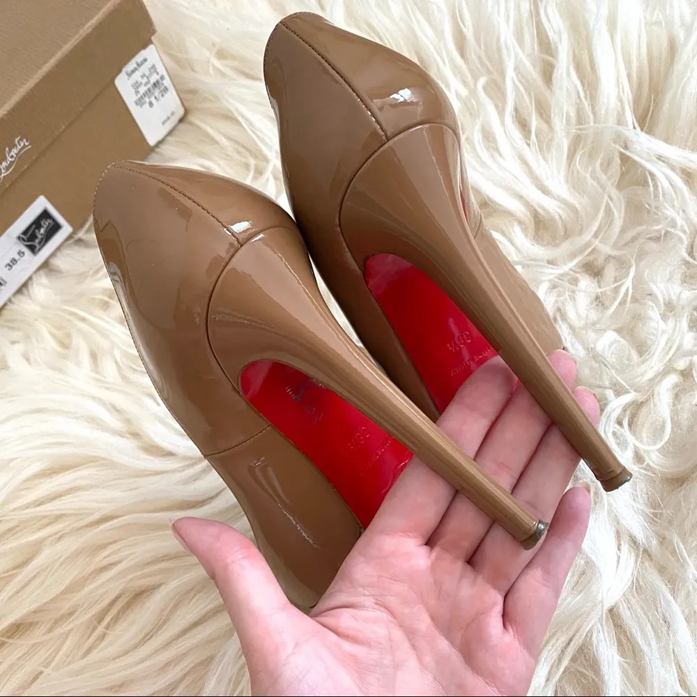 Camel Patent Bianca High Heels - Image 8