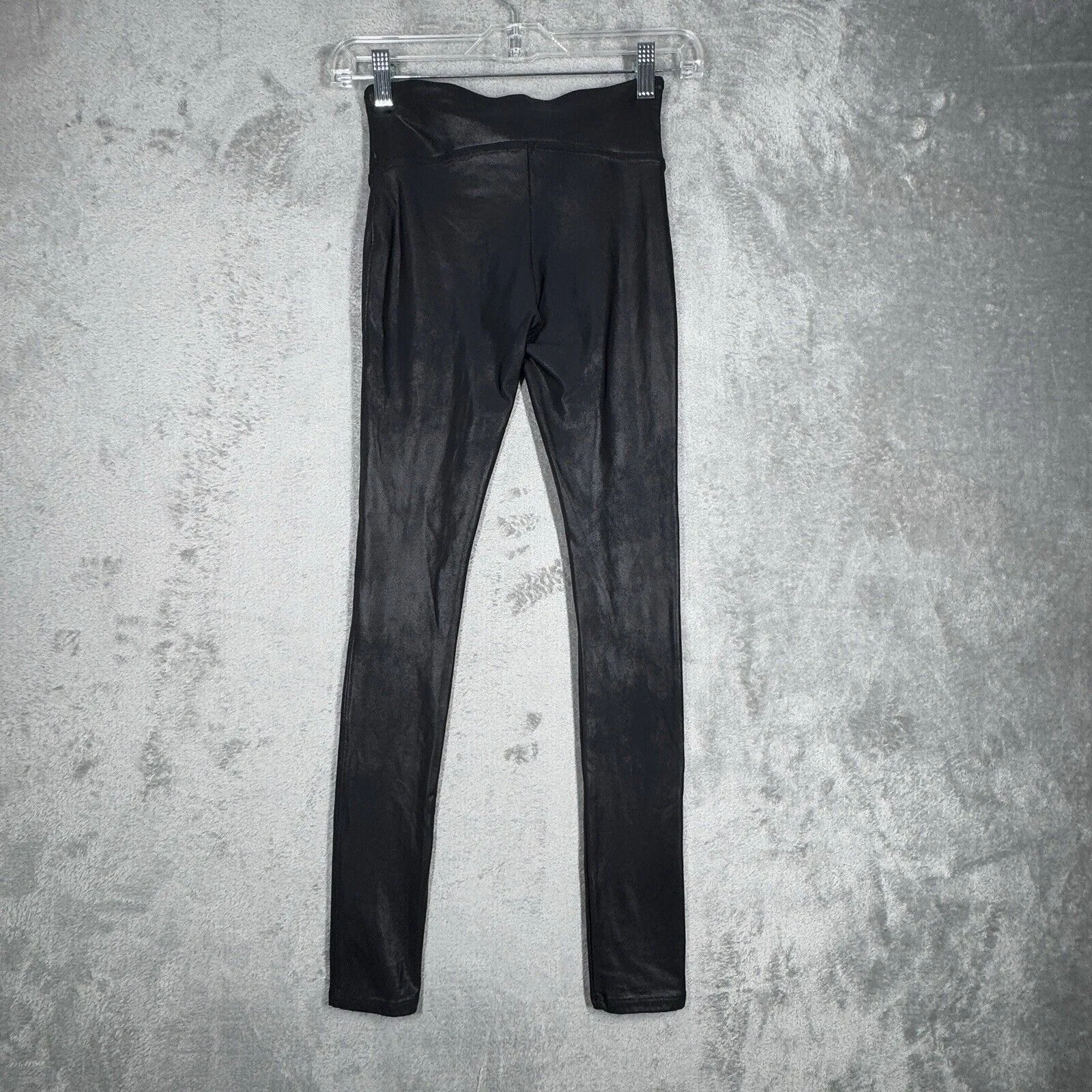 Spanx Pants Womens‎ XS Black Faux Vegan Leather Leggings Casual Rocker Punk Edgy - Image 3