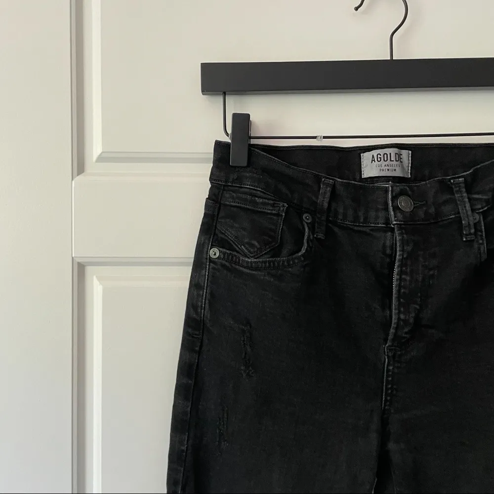 AGOLDE Sophie High Rise Skinny Crop Jeans Harlow Destructed - Image 78