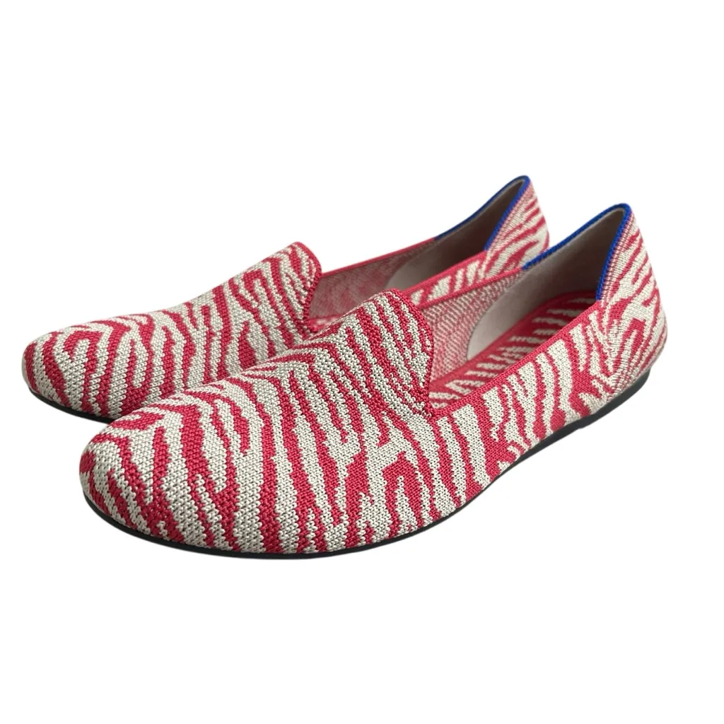 Rothy’s Loafer Zebra Print Shoes Women’s Size 6 Red Tan Washable Comfortable - Image 4