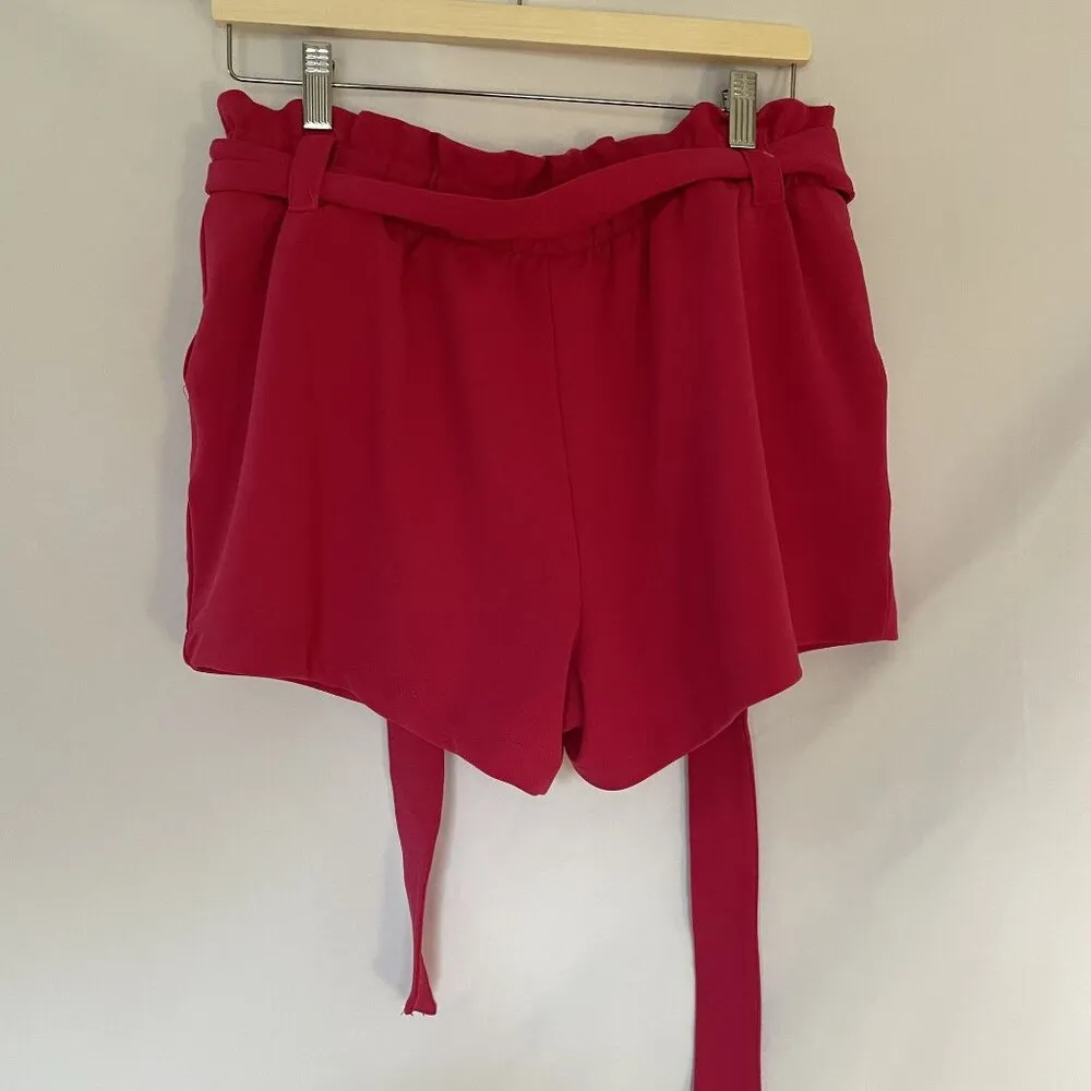 Sincerely Jules Womens Red High-Waisted Buttoned Shorts XL women's barbiecore - Image 7