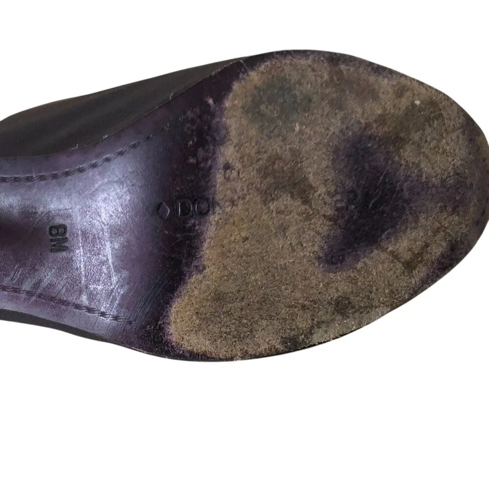 Donald Pliner Couture Expresso Crepe Elastic Stretch 3" Heel Shoe Slide Peep Toe Brown Size 8 - Image 5