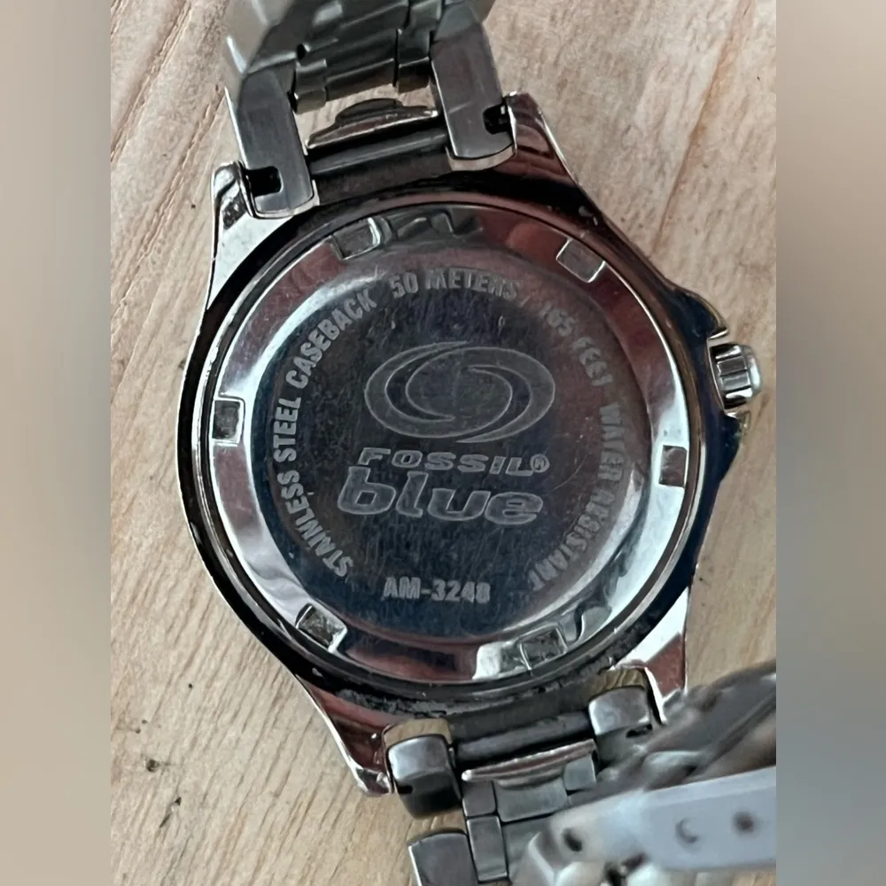 Fossil Blue Ladies Watch Stainless Dial and Bracelet Date Window - Image 6