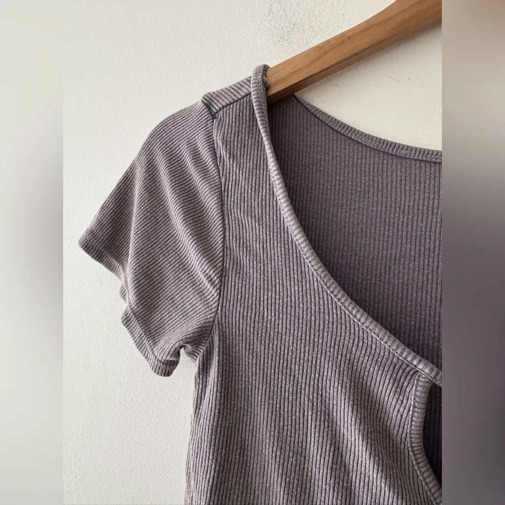 NEW!! PacSun Me To We Gray Cinched Crop Top - Image 2