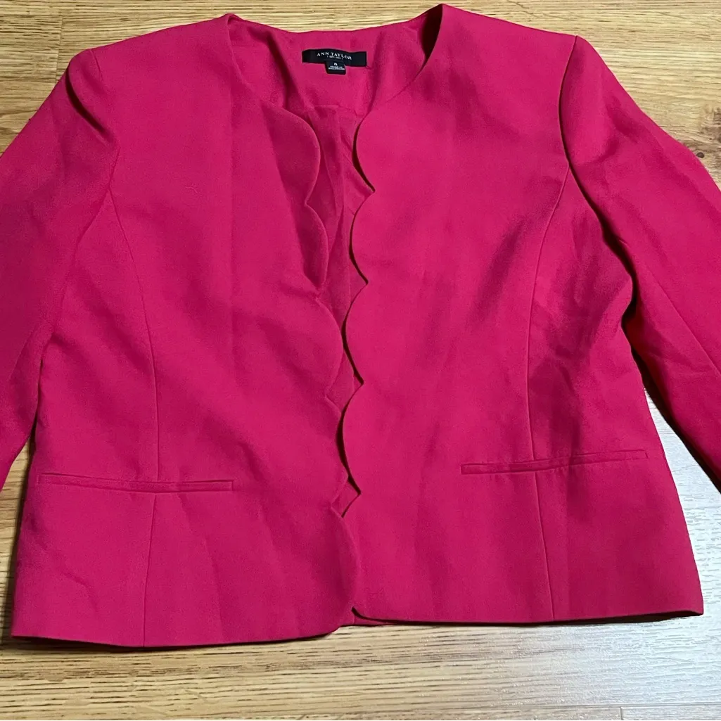 Ann Taylor Scalloped Open-Front Jacket / Blazer - Image 2