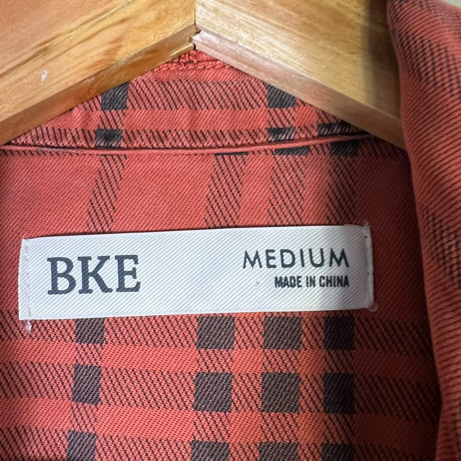 BKE Plaid Utility Jacket Womens M Red Grunge Boho Western Drawstring Casual - Image 5