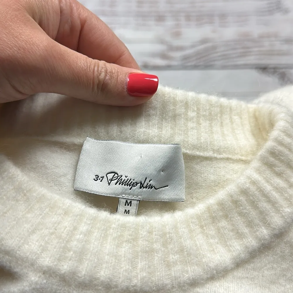 3.1 Phillip lim crewneck sweater pearls size medium wool blend - Image 5