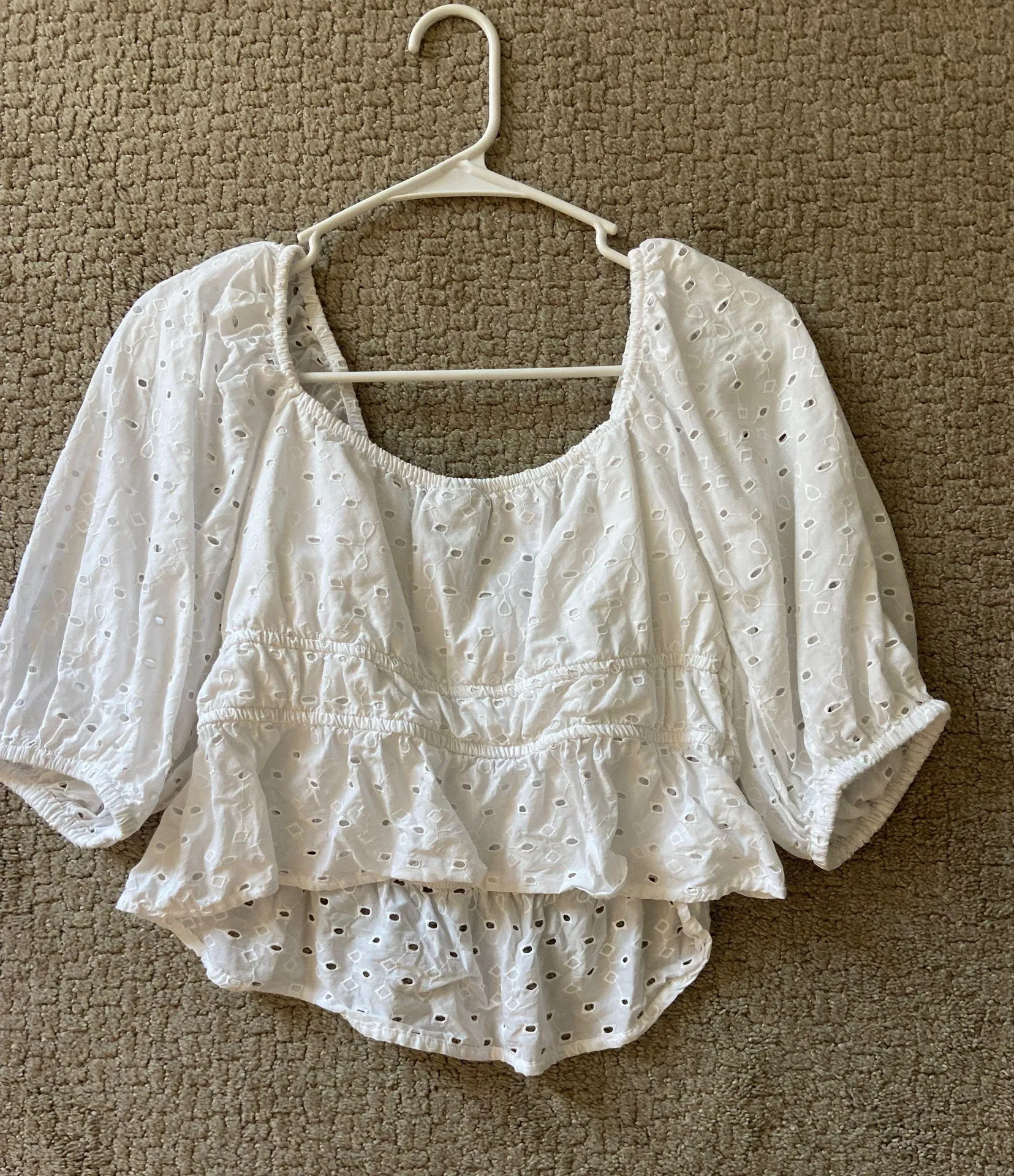 White Floral Top - Image 2