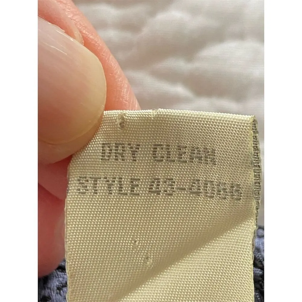 J. Jill Blue Silk Blend Geometric Cropped Blazer Size Medium Casual Formal - Image 9