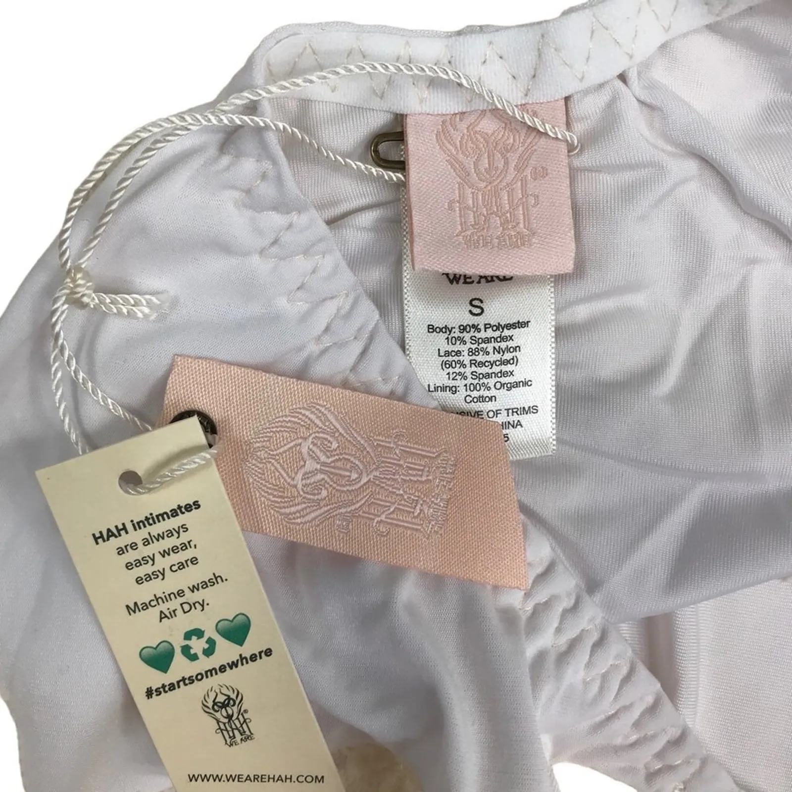 FREE PEOPLE x HAH Bodysuit S Backless Lace Formfiting Retro Feminine Cottage NWT White - Image 13