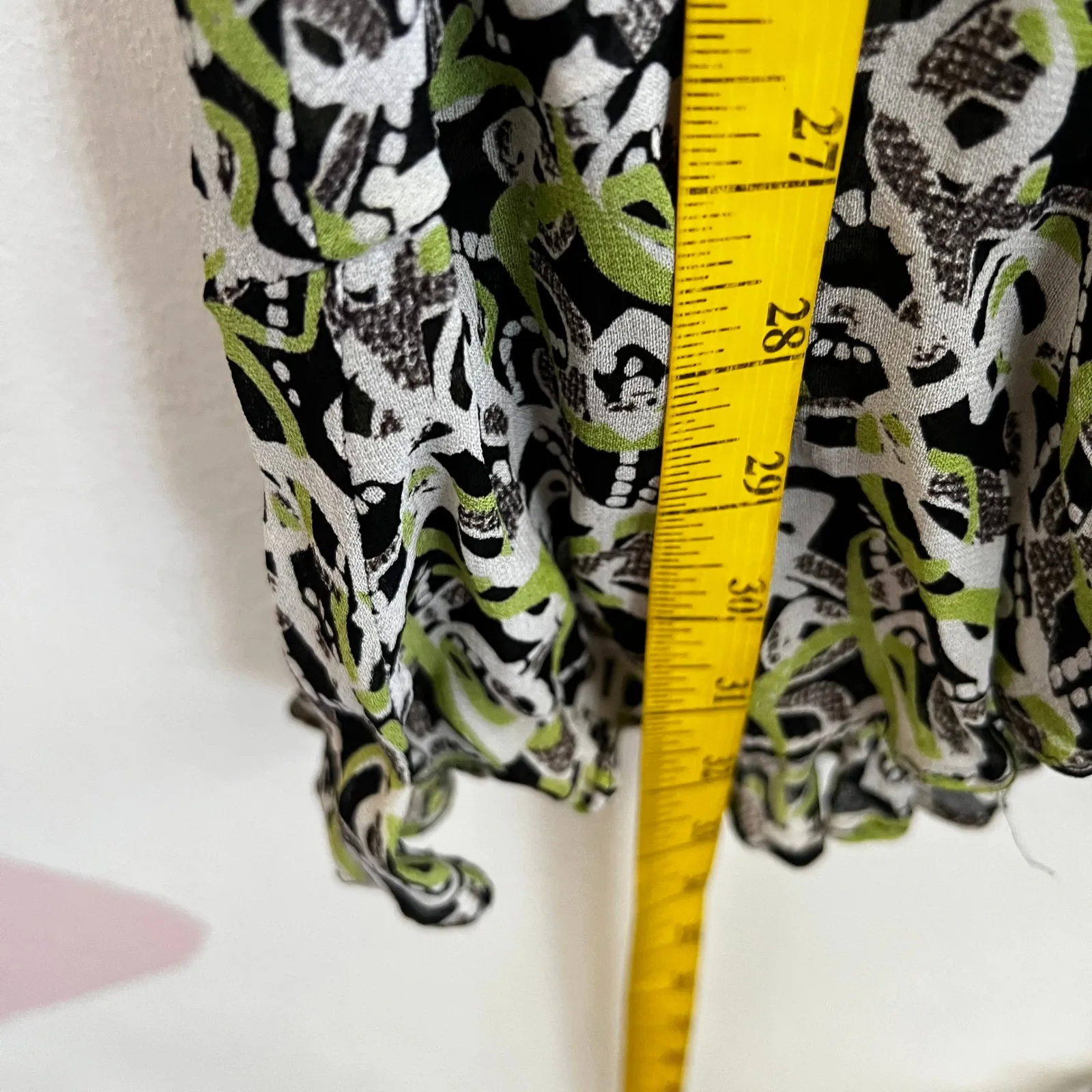 Y2K Maxi Skirt 2000s Abstract Boho Long Skirt Women's Flowy Sz 4 - Image 6