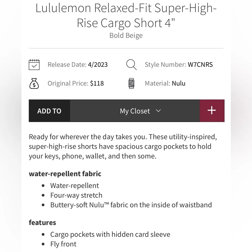 Lululemon super high rise relaxed fit stretch cargo shorts 10 - Image 11