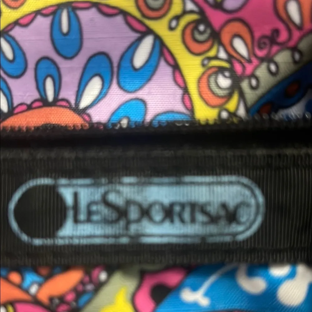 Lesportsac Red and Pink Travel Bag with Dome Top - Image 2