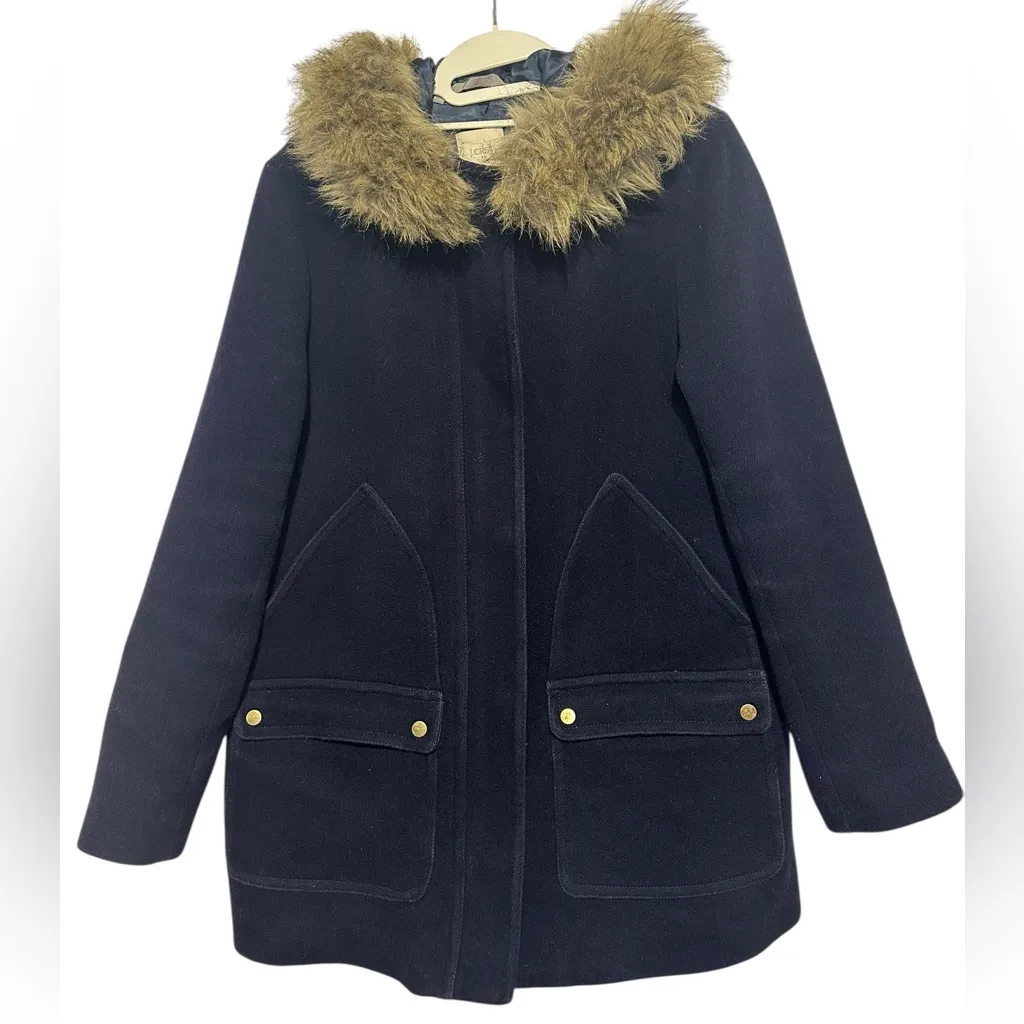 J Crew chateau vail parka navy blue 14 wool j.crew - Image 14