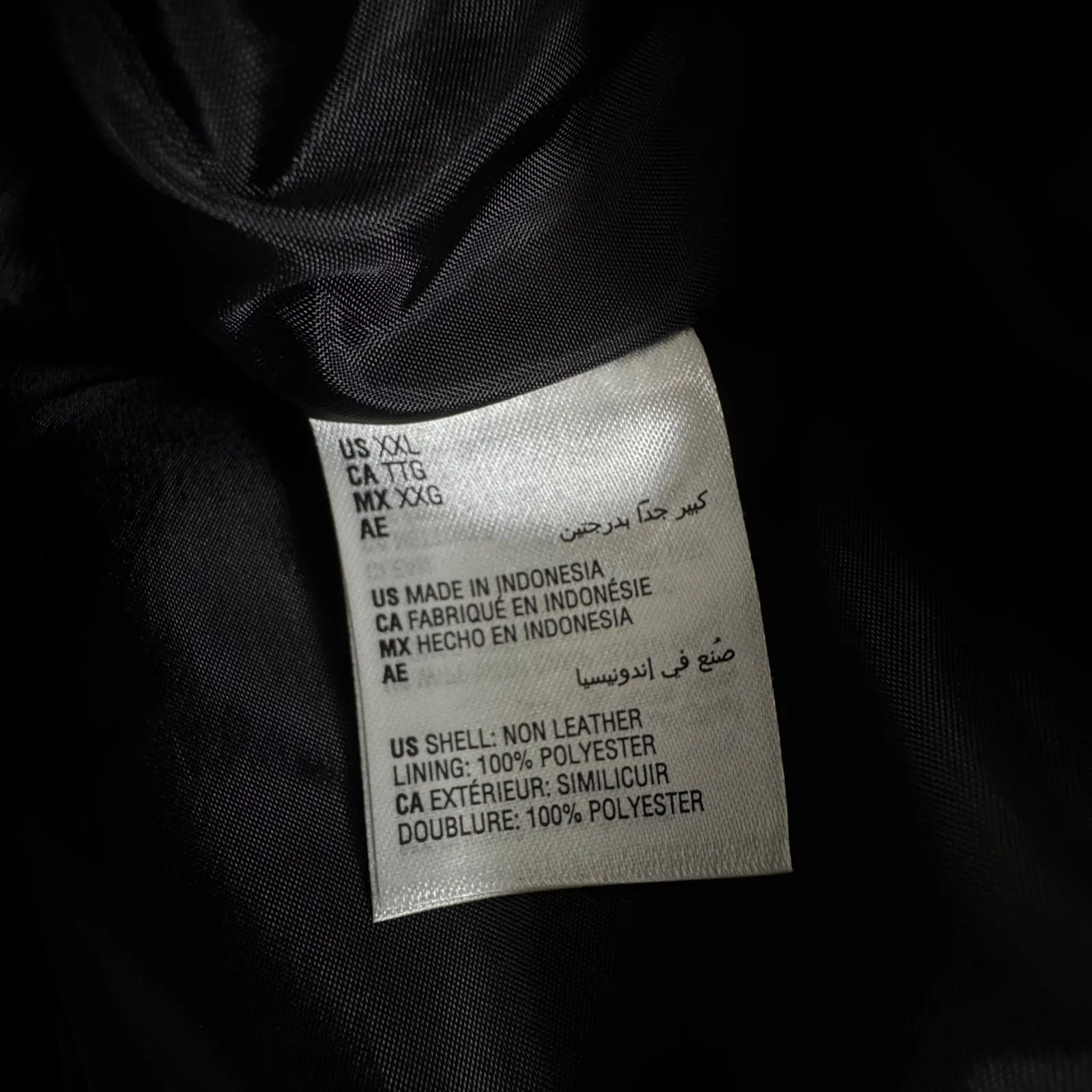 INC Black Faux Leather Moto Full Zip Jacket Biker Retro Vegan Punk Women XXL NWT - Image 7