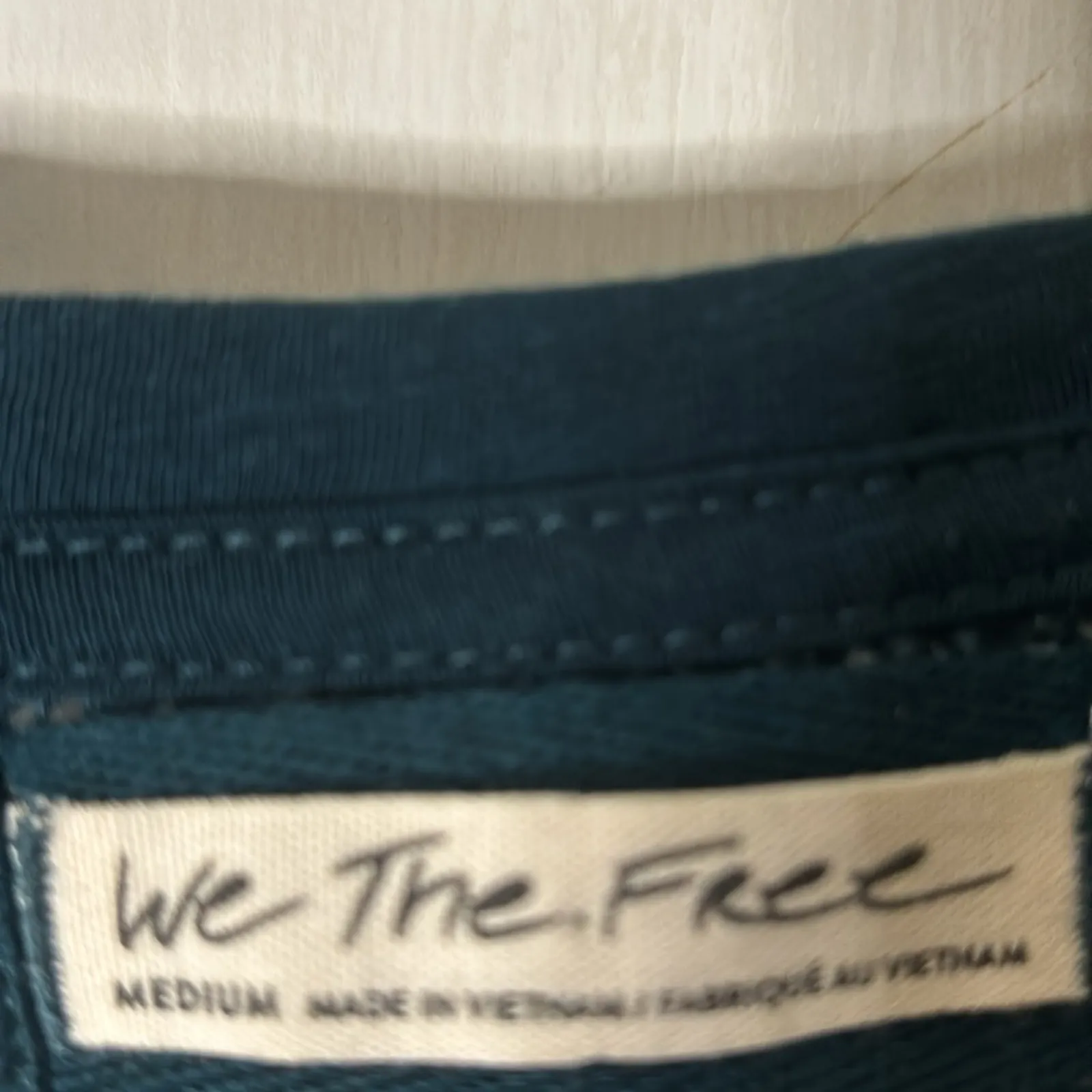 Free People We The Free Thein Hacci Oversize Green Sweater M Boho Cozy Festival - Image 10