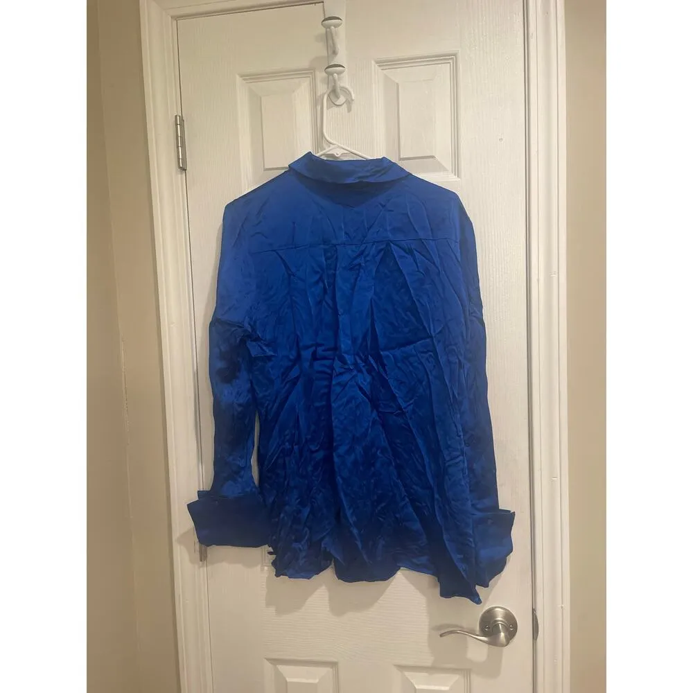 Reiss Hailey Silk Button Down Blouse, A63 - Image 5